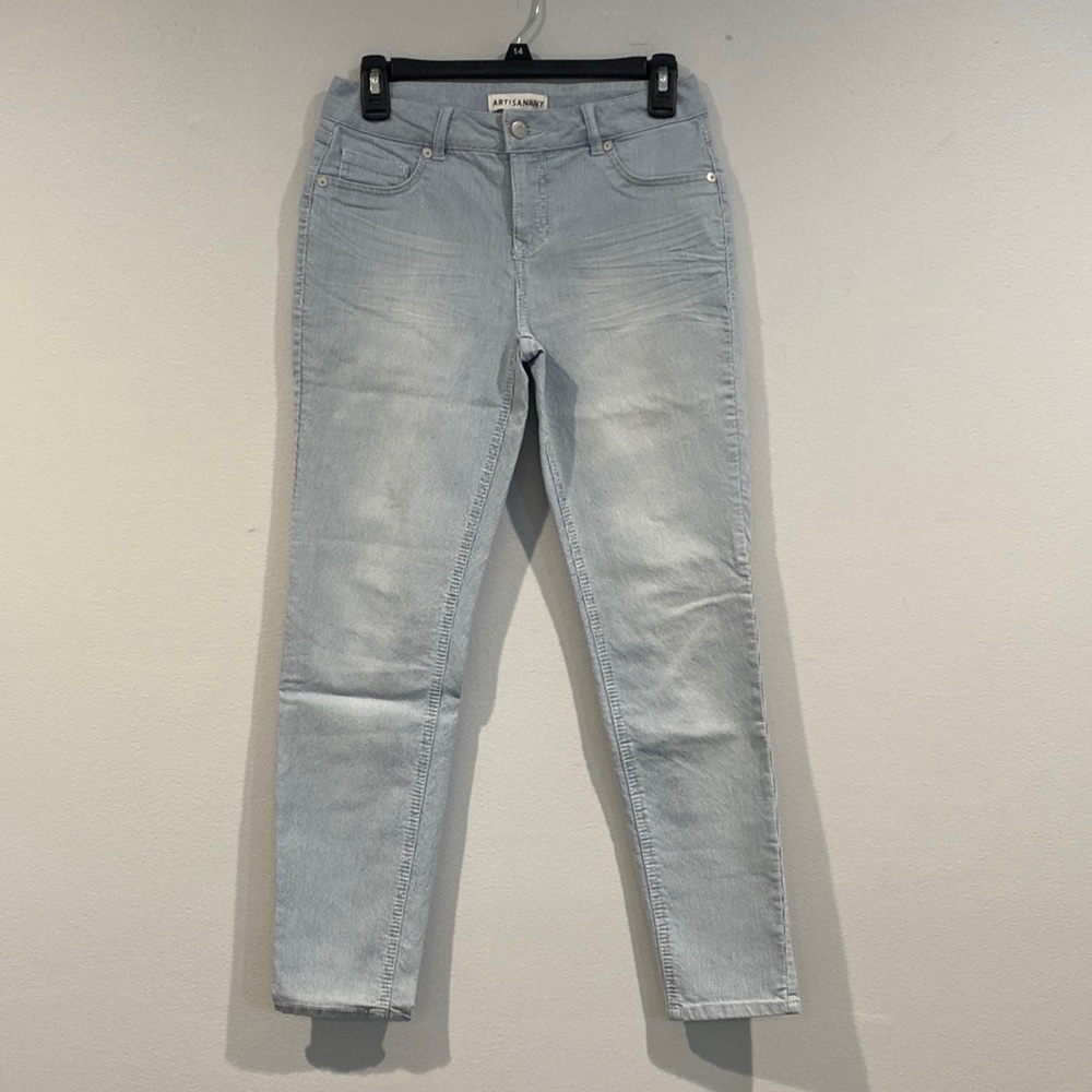 Artisan NY Blue and White Striped Cropped Pants - Size 2